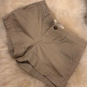 Old navy khaki cuffed shorts